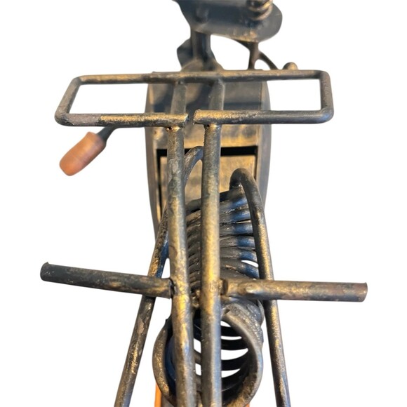 Handcrafted Metal Motorcycle Sculpture Steampunk Industrial Decor Gift Idea Desk - Picture 6 of 16